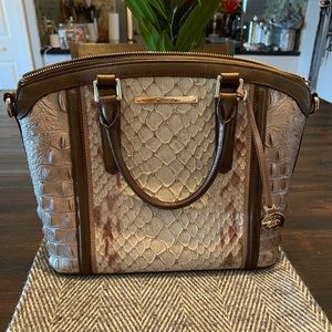 Brahmin Purse cream, tan, pecan, aqua